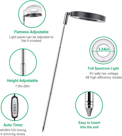 CheebaPet Halo Grow Light - Full Spectrum LED