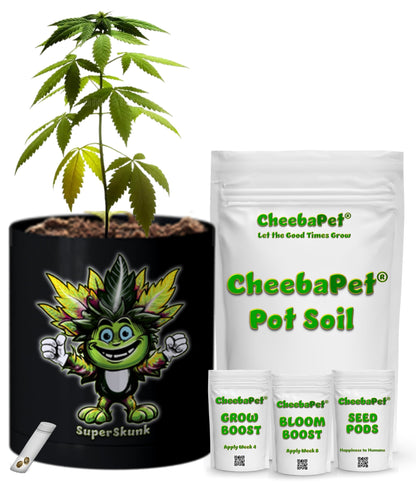 CheebaPet Planter Kit - Alpha Collection - SuperSkunk